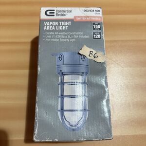 CE Commercial Electric Vapor Tight Area Light 120 Volts Gray Switch Activated